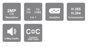 SH 16200A5N 2LMM 16CH 2CH IP דימני היברידי DVR