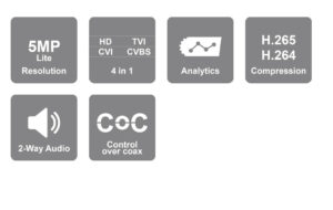 SH 4050A5N 5LMM IP דינמי היברידי H.265 DVR