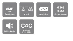 SH 4050A5N 8LMM 4CH IP דינמי היברידי DVR