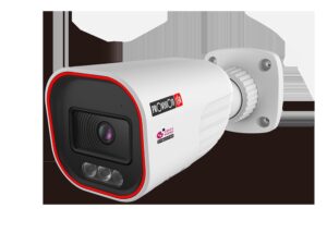 מצלמת אבטחה צינור 4MP בחתך איכותי עם תאורה היברידית ואודיו דו-כיווני