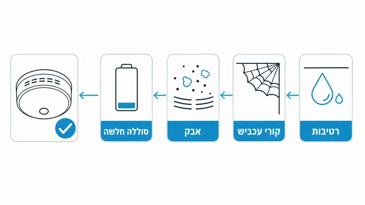 למה גלאי עשן מצפצף כל דקה ומה עושים עם זה?