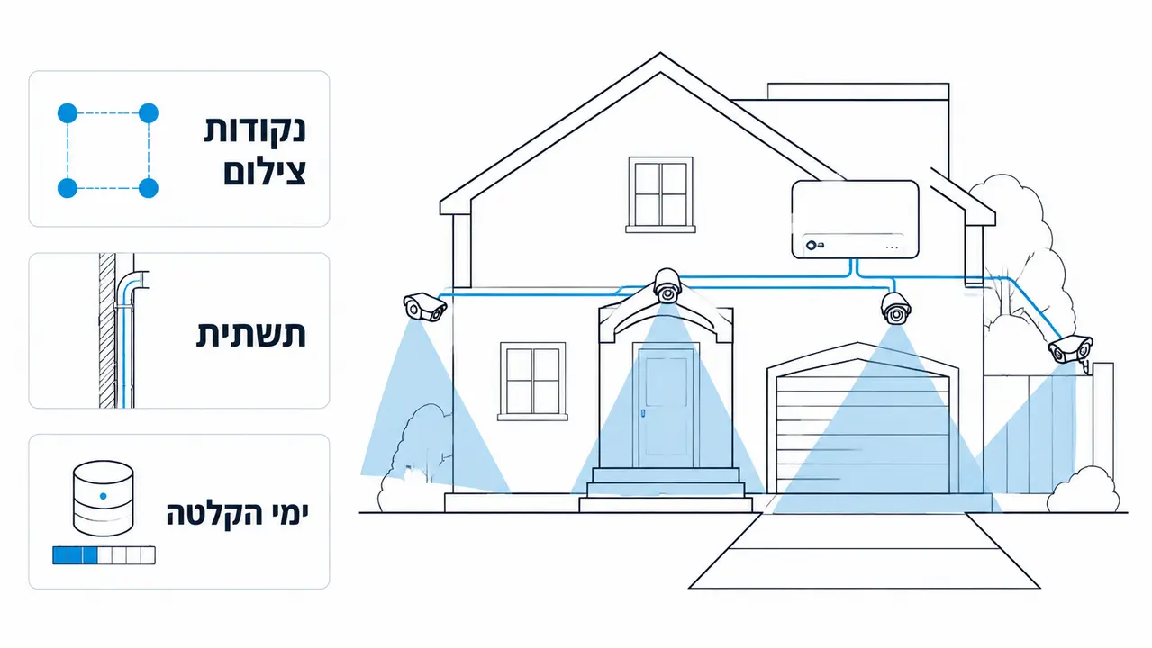 ‏מצלמות אבטחה לבית כולל התקנה מחיר וחבילות משתלמות