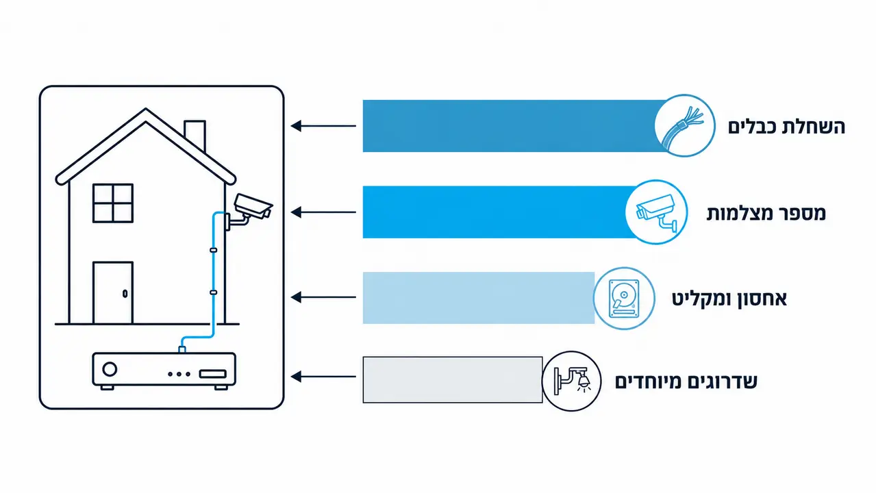 כמה עולה מערכת מצלמות לבית, ומה באמת מזיז את המחיר?
