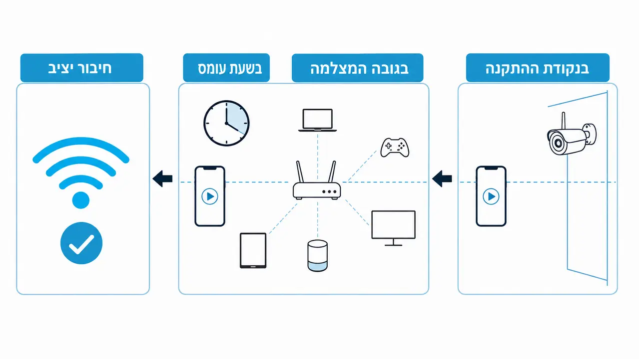 איך בודקים אם ה-WiFi בבית מספיק חזק למצלמה
