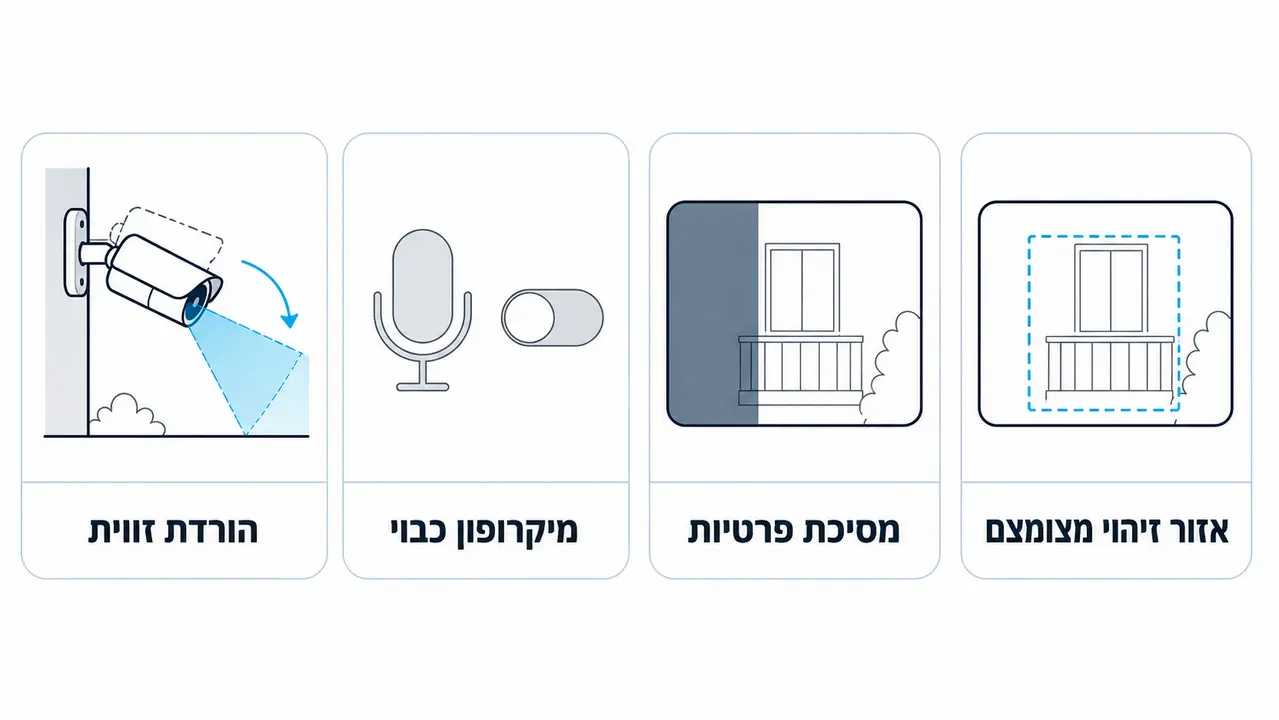 מה עושים כששכן טוען שהמצלמה שלכם פוגעת בפרטיות?