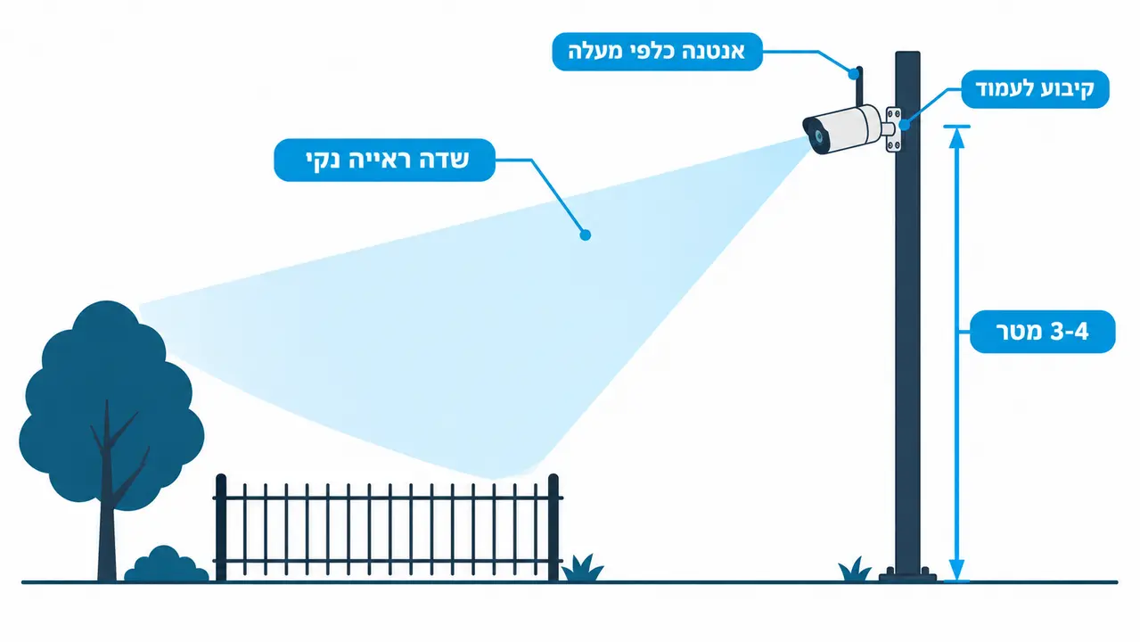 איך מתקינים מצלמת אבטחה עם סים נכון בשטח פתוח?